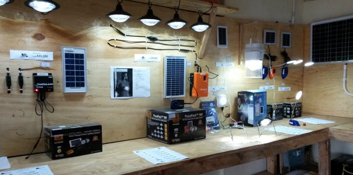 Our solar lighting product display
